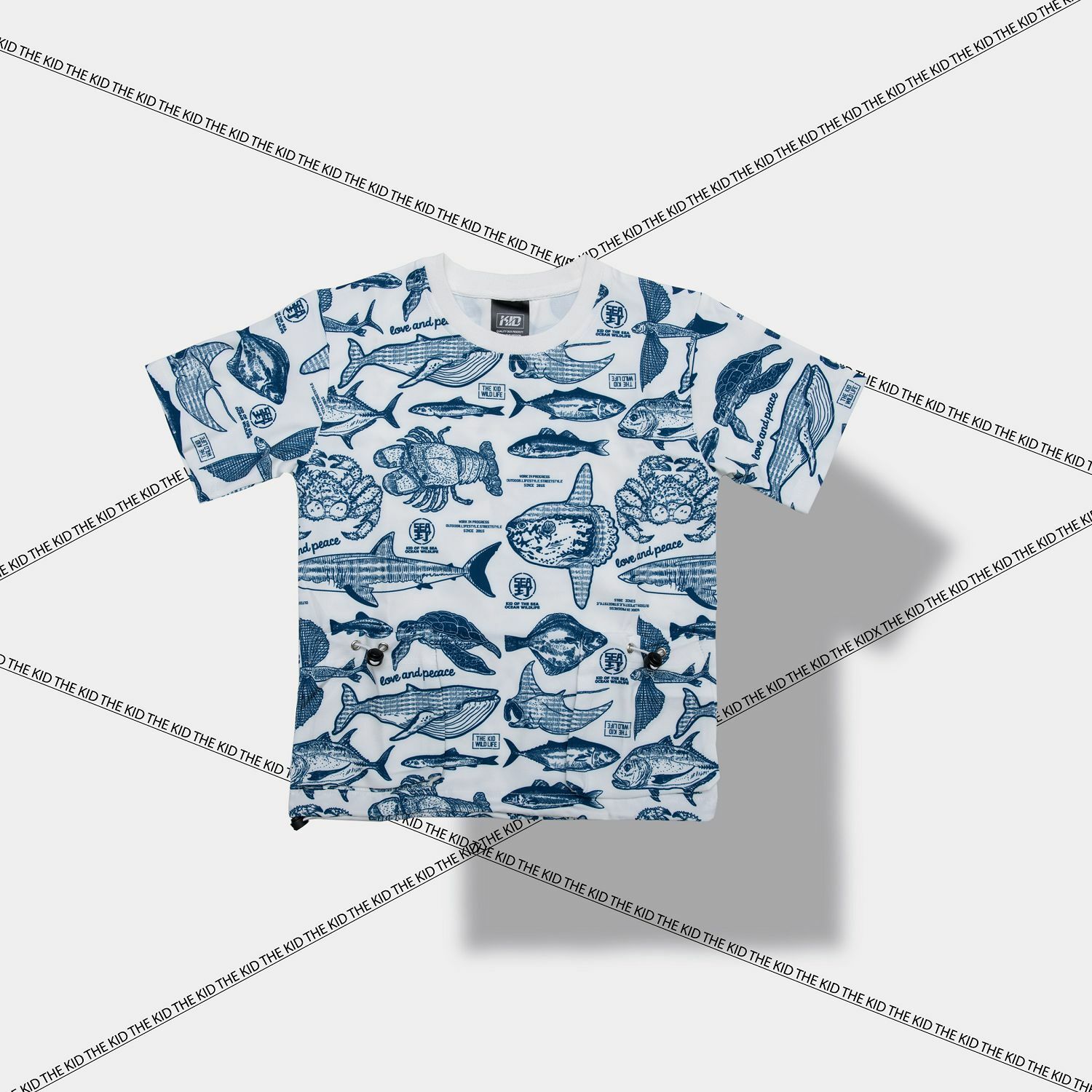 KID ® 海洋滿版系列 童裝短T 白