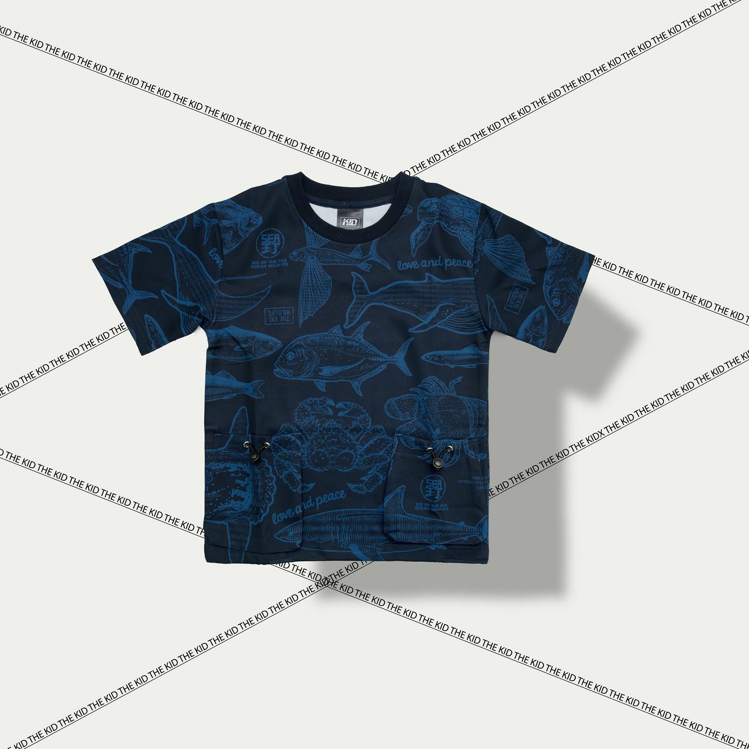 KID ® 海洋滿版系列 童裝短T 藍