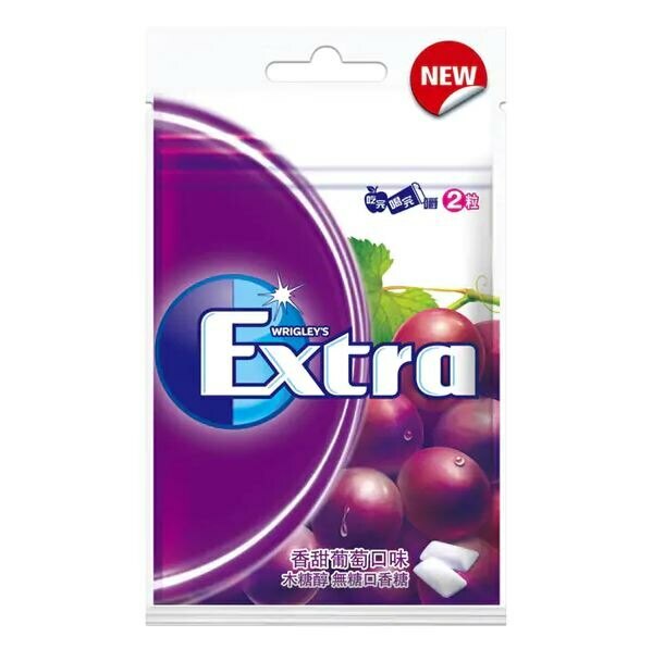 【Extra】無糖口香糖香甜葡萄28g