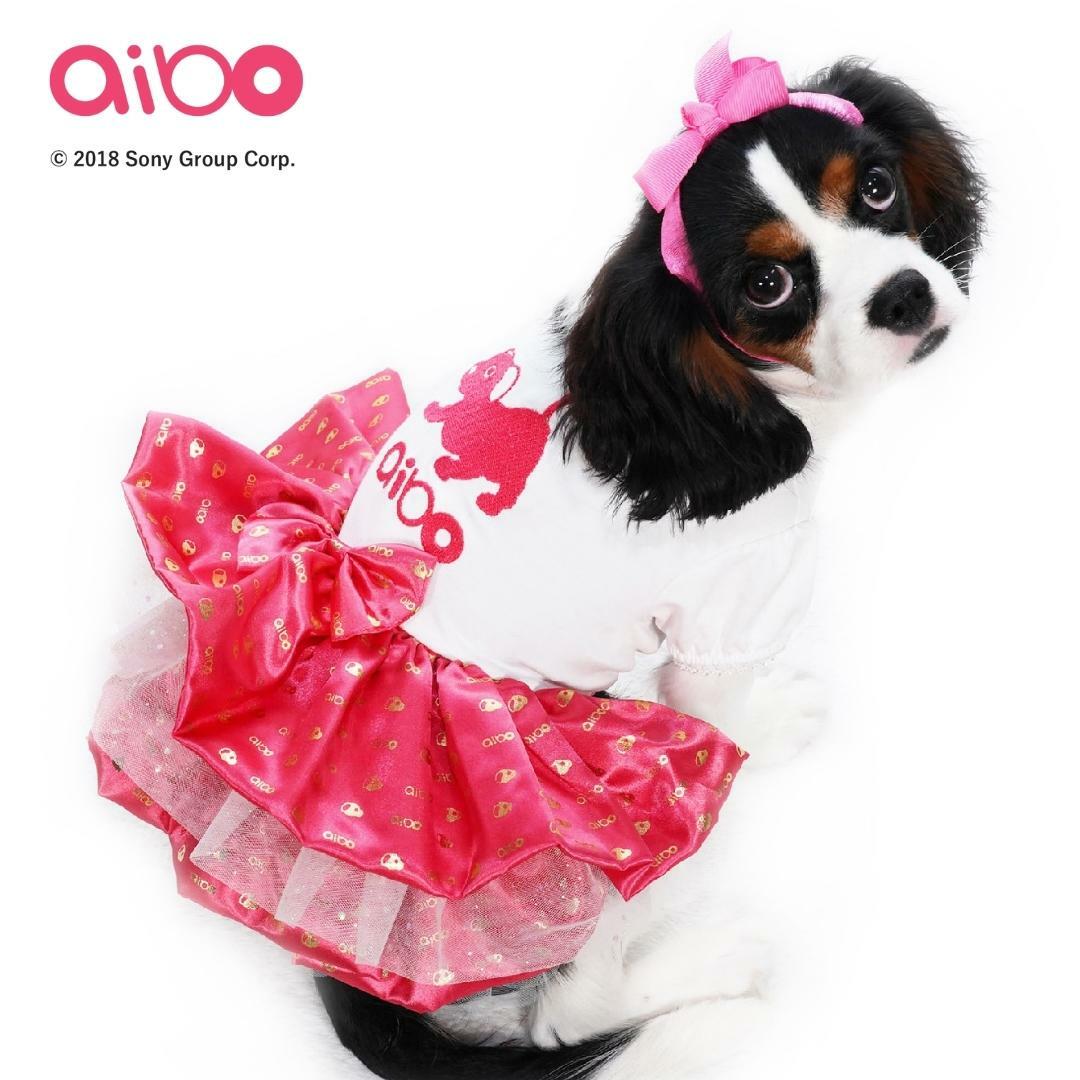 aibo Real Dog Embroidery Dress (excluded Handband)