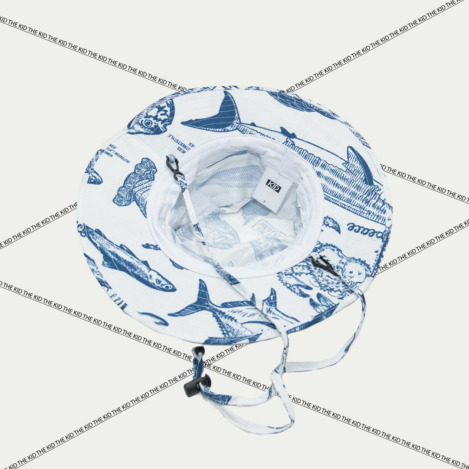 KID ® 海洋滿版系列 漁夫帽 滿版白