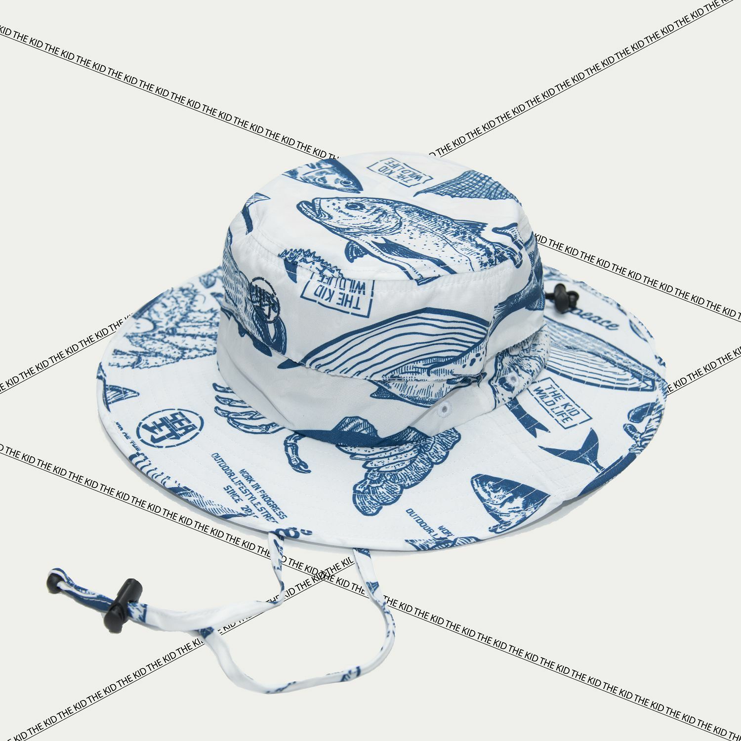 KID ® 海洋滿版系列 漁夫帽 滿版白