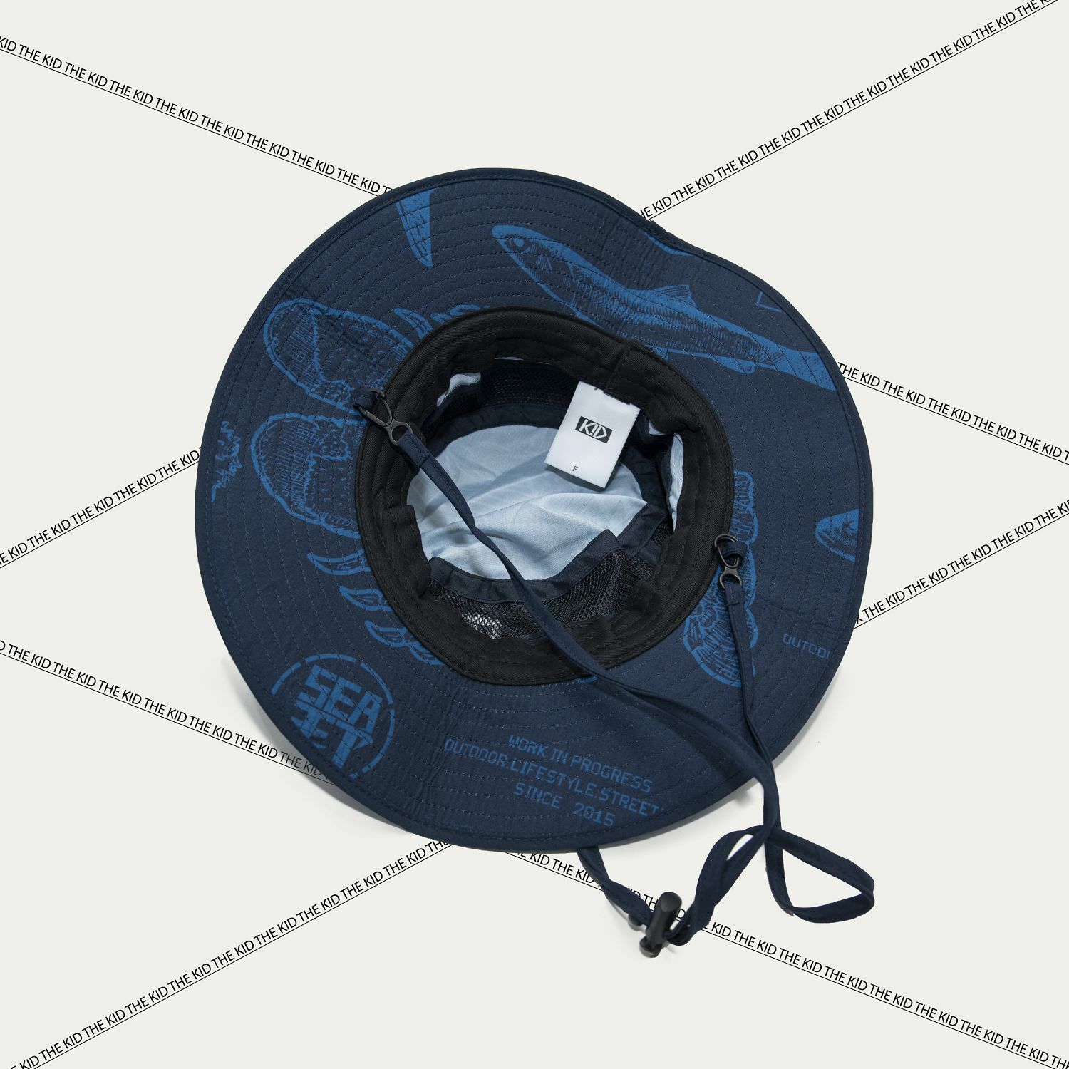 KID ® 海洋滿版系列 漁夫帽 拼接藍