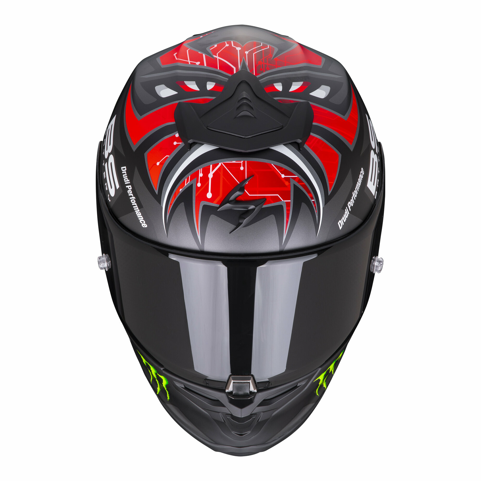 SCORPION EXO-R1 AIR FABIO REPLICA MONSTER MATT BLACK/RED 消光黑紅 全罩