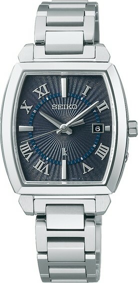 萬年鐘錶 - SEIKO  LUKIA   太陽能酒桶型電波女錶 SSQW059J  / 1B32-0AV0D  錶徑 27.4MM