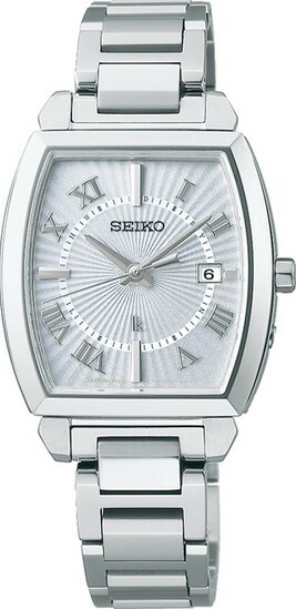 萬年鐘錶 - SEIKO  LUKIA   太陽能酒桶型電波女錶 SSQW057J / 1B32-0AV0S 錶徑 27.4MM