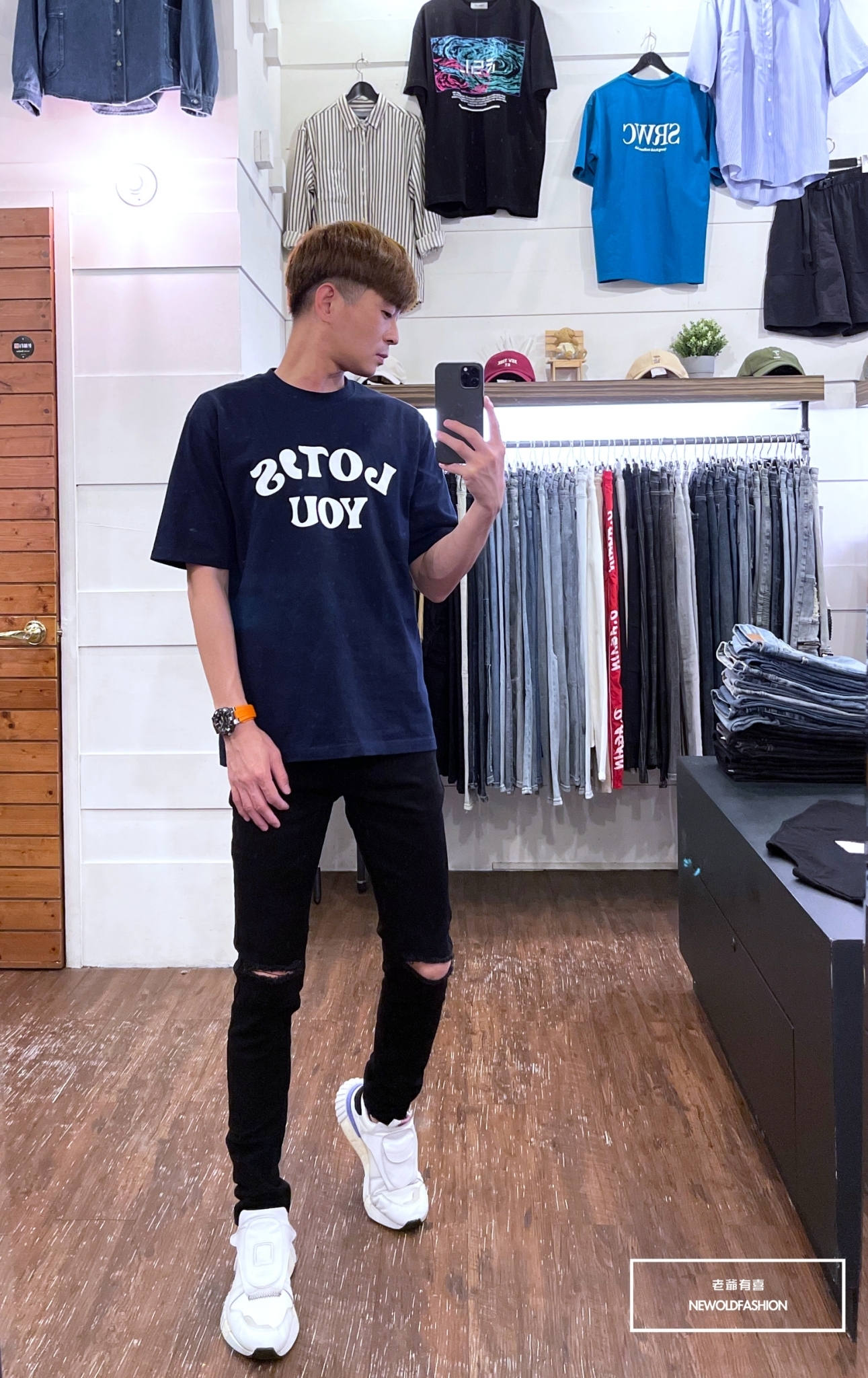 『新品上市』重磅雙膝破壞小直筒褲(NOF2204D004)