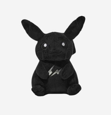 Thunderbolt Project 藤原浩 x 寶可夢 全黑毛絨 玩偶 皮卡丘 PFI12090