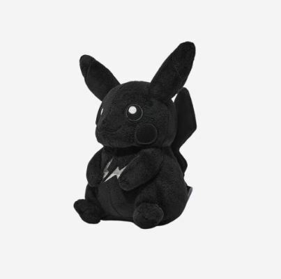 Thunderbolt Project 藤原浩 x 寶可夢 全黑毛絨 玩偶 皮卡丘 PFI12090