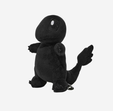 Thunderbolt Project 藤原浩 x 寶可夢 全黑絨毛玩偶 小火龍 M BLCAK PFI12060