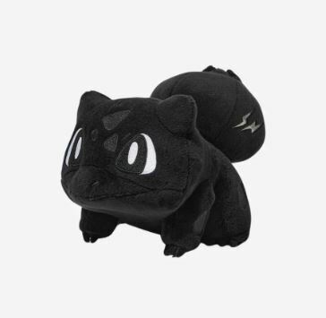 Thunderbolt Project 藤原浩 x 寶可夢 全黑絨毛玩偶 妙花種子 PFI12070