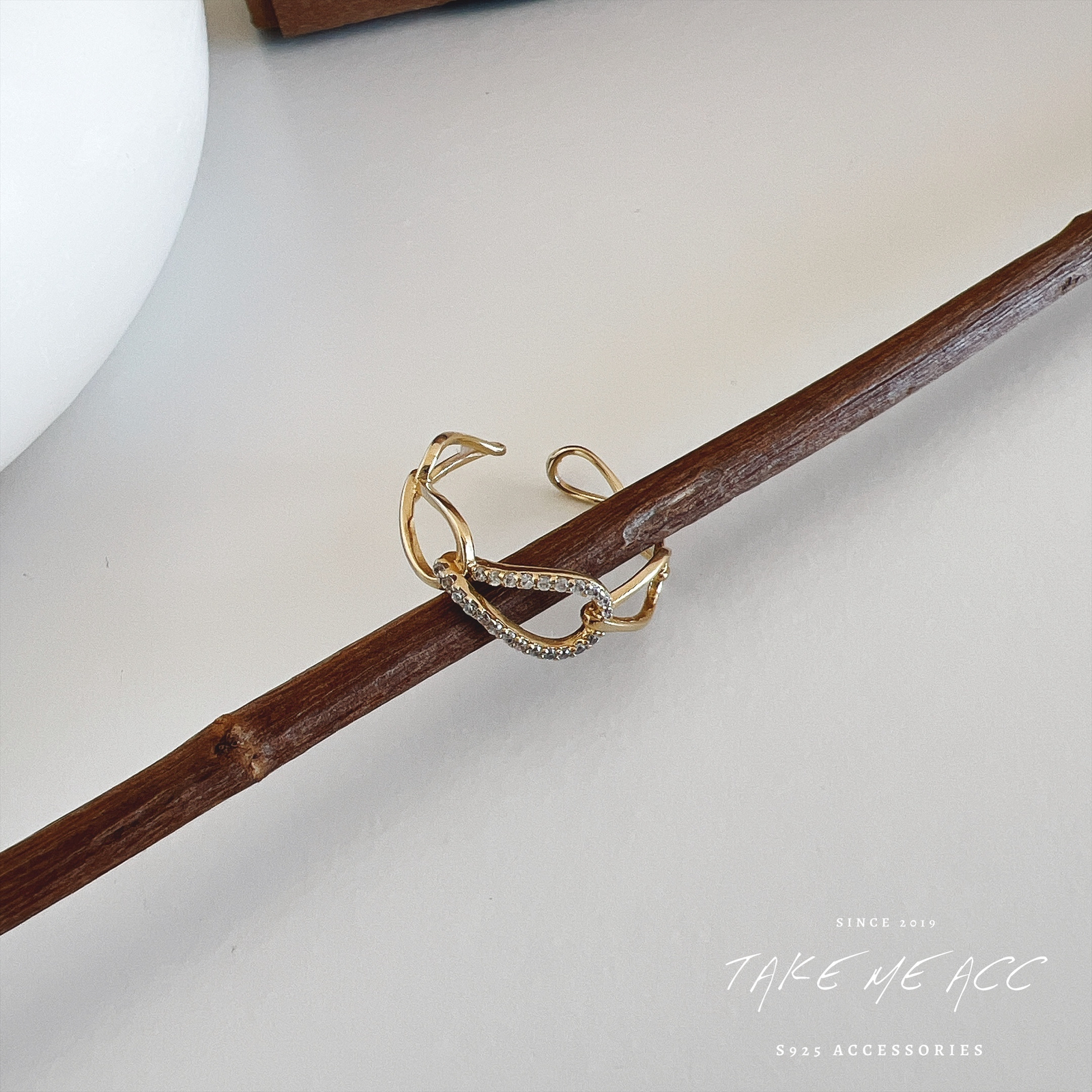 迴旋波浪｜純銀戒指