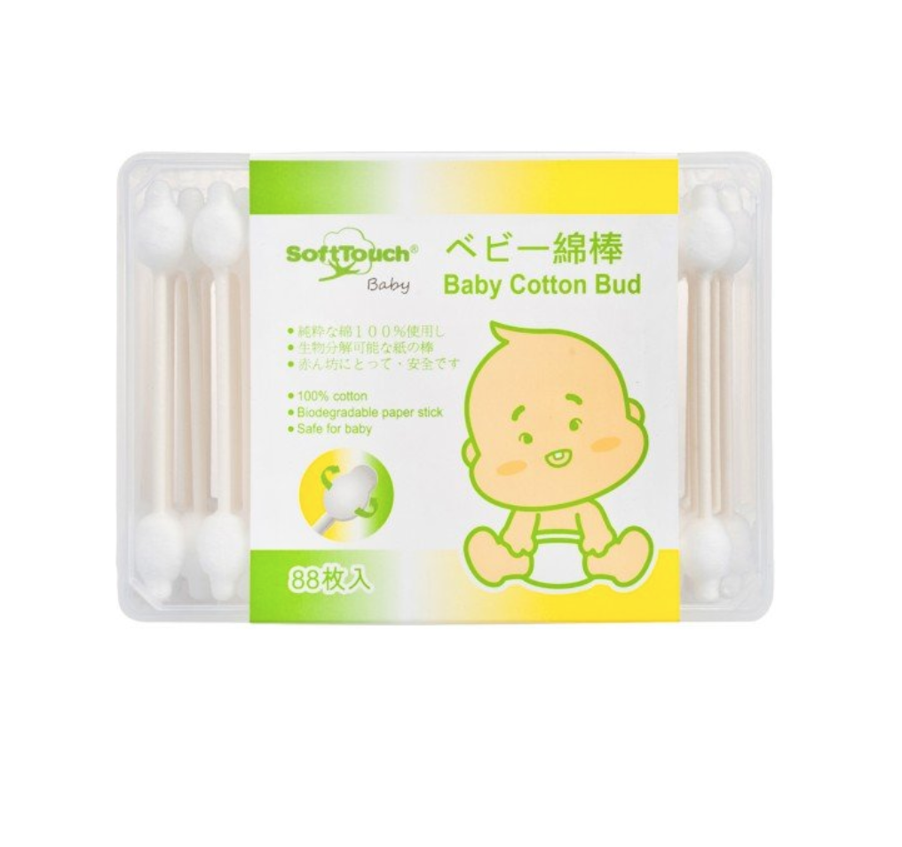 Softtuoch 嬰兒安全棉花棒（1盒88支) STB-8826
