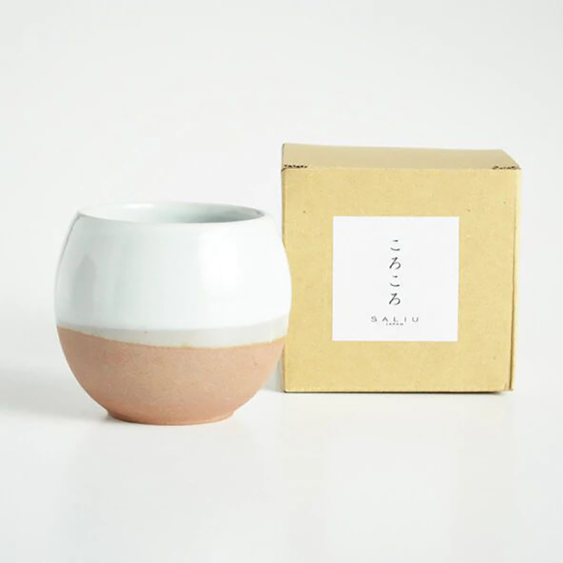 Bunzan-gama Porcelain Round Tea Cup White｜SALIU