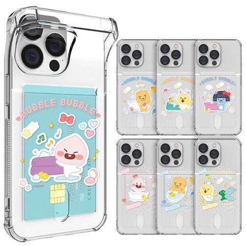 Kakao Friends - Clear Card Soft Case - 透明防撞卡槽手機保護軟殼 S2 14 S23
