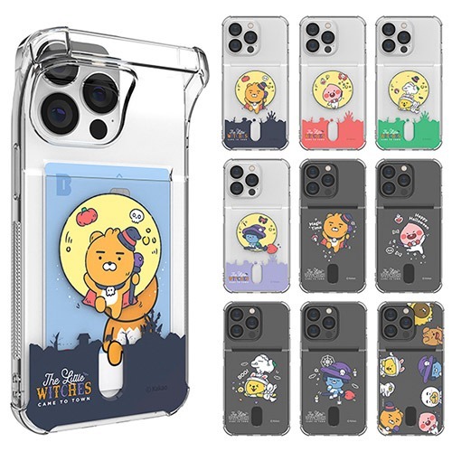 Kakao Friends - Clear Card Soft Case - 透明防撞卡槽手機保護軟殼 S2 14 S23