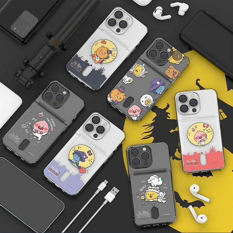 Kakao Friends - Clear Card Soft Case - 透明防撞卡槽手機保護軟殼 S2 14 S23