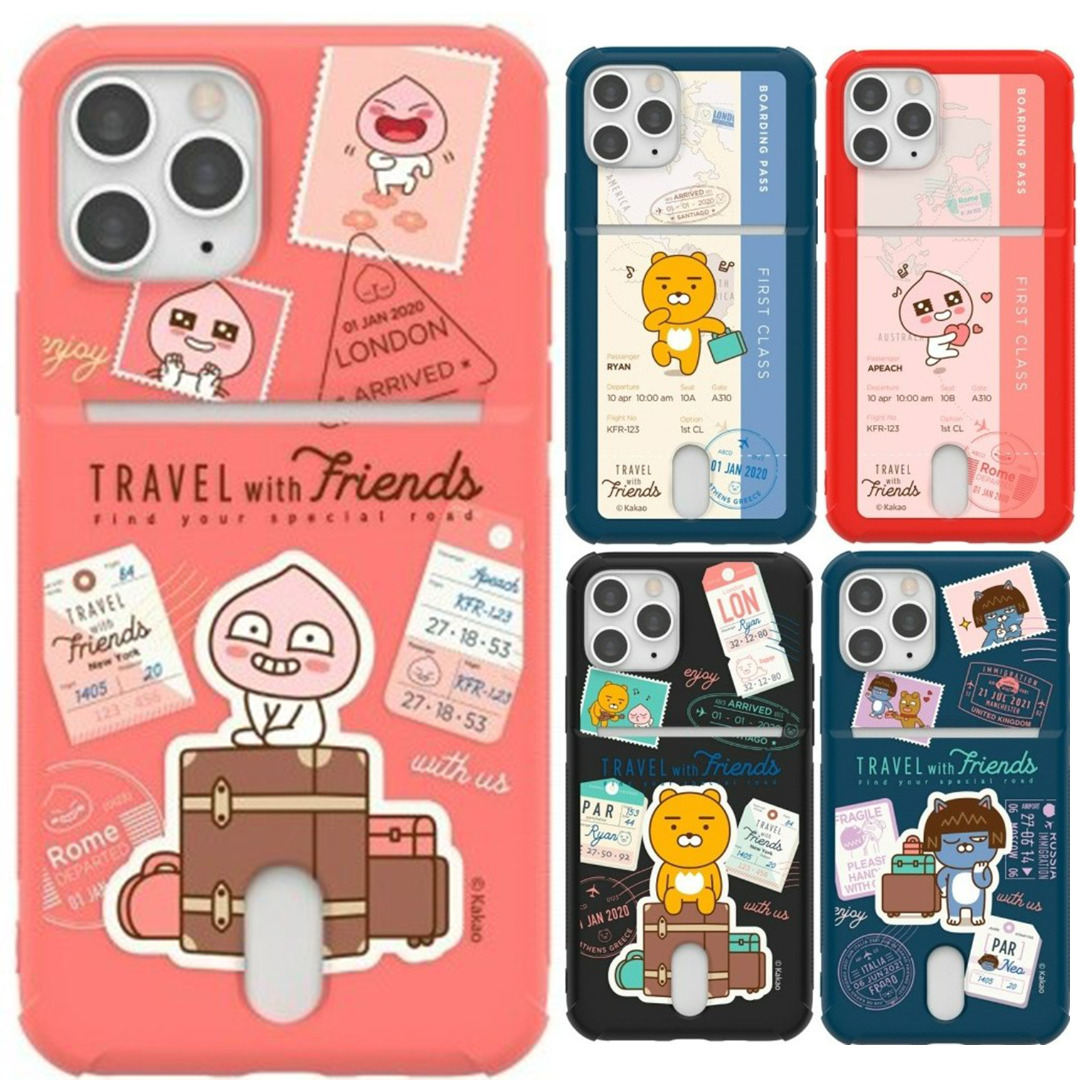 Kakao Friends - Soft Card Case - 貼身防撞卡槽手機保護軟殼 S2 13 S22