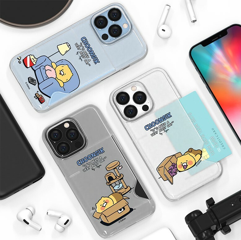 Kakao Friends - Clear Hard Card Case - 春植系列貼身透明卡槽手機保護硬殼 S2 13 S22