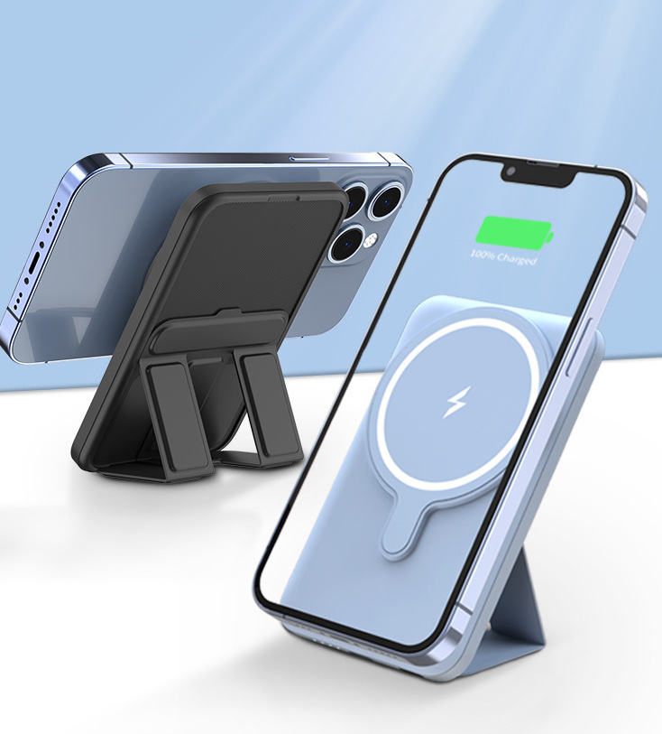 折疊支架【10000mAh磁吸無線行動電源】PD20W快充行動電源＋15W無線充電-支援QI無線、PD、ＱＣ等多種快充協議
