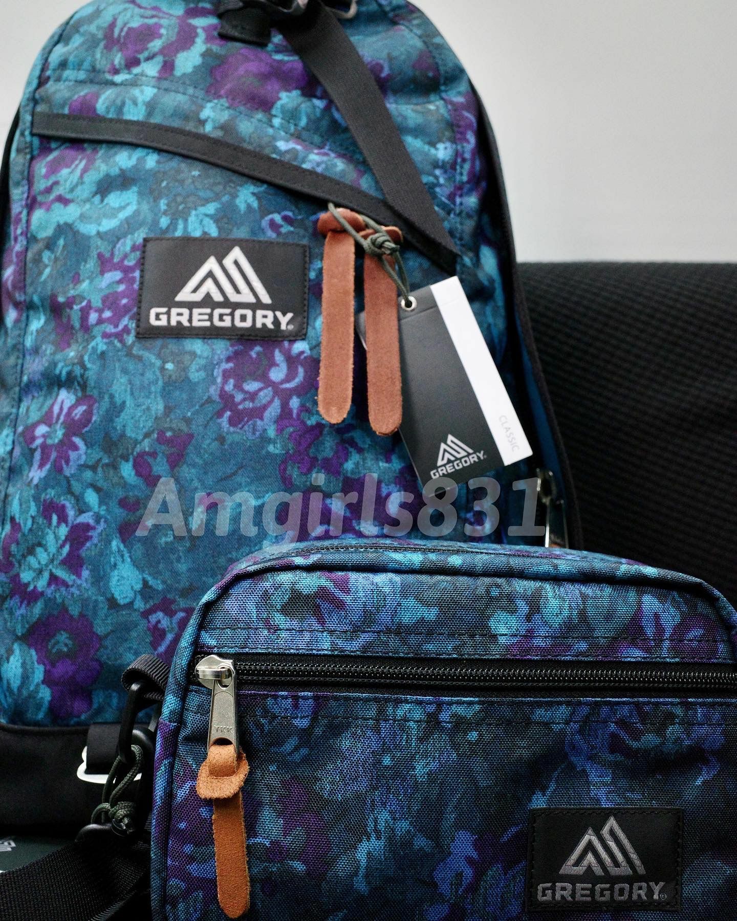 Gregory day pack Blue tapestry +  GREGORY PADDED SHOULDER POUCH S Blue tapestry