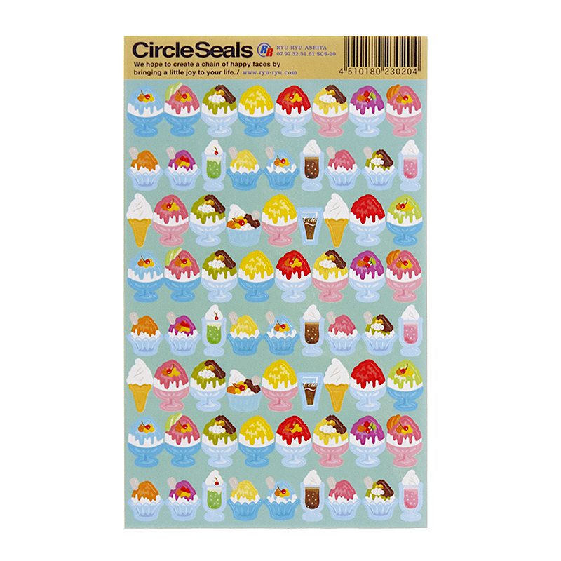 Ryu-Ryu Sticker－Circle Seals Series (Japanese Stationery Brand)