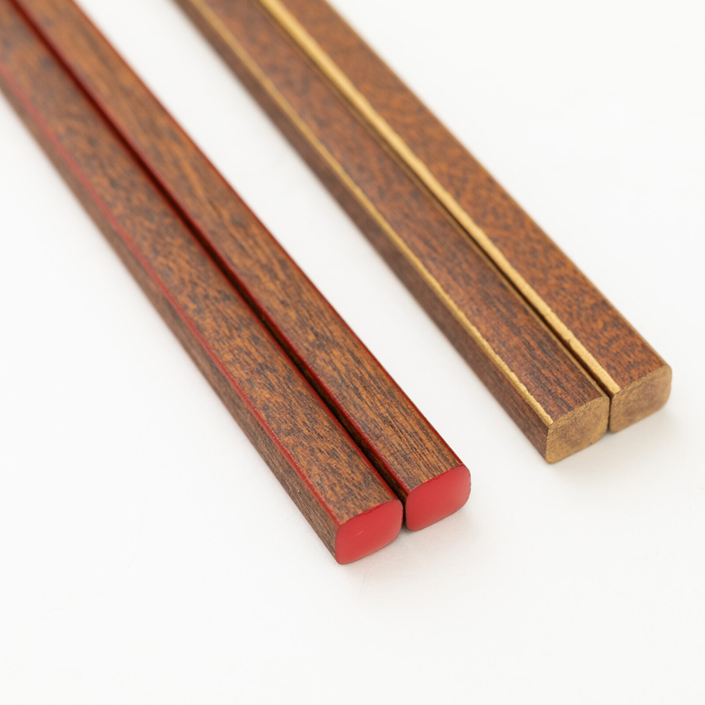 四角漆木 防滑筷子