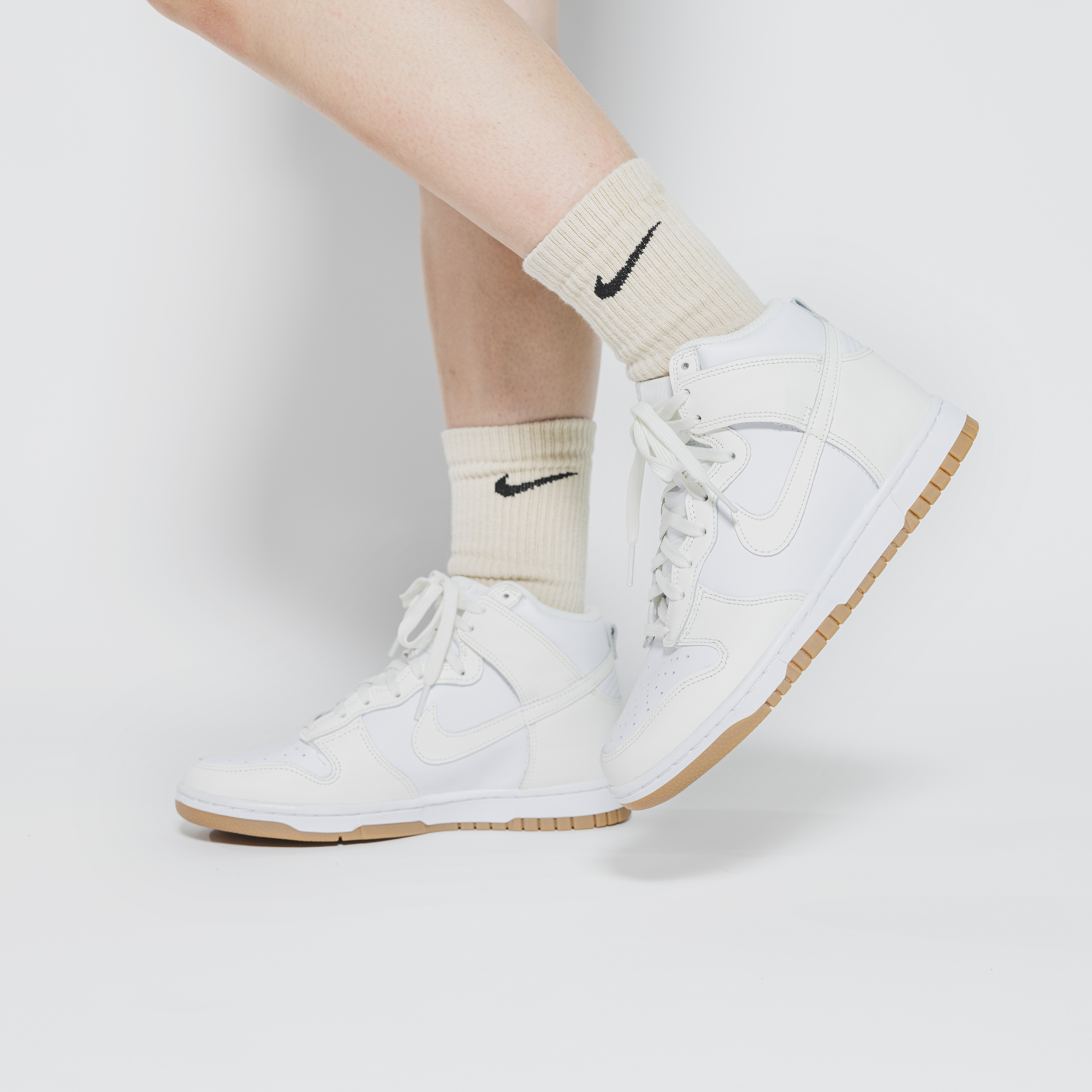 -(A8c)-W NIKE DUNK HIGH "SAIL GUM" 奶油白 高筒 焦糖底-DD1869 109