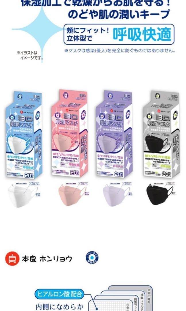 本良KF94玻尿酸保濕口罩20枚入