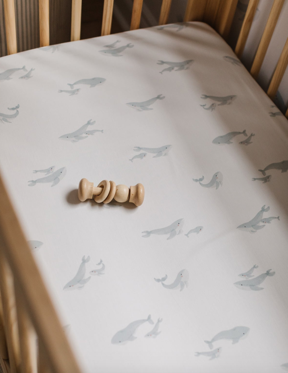 PEHR - 有機棉嬰幼兒床包（Follow Me Whale）