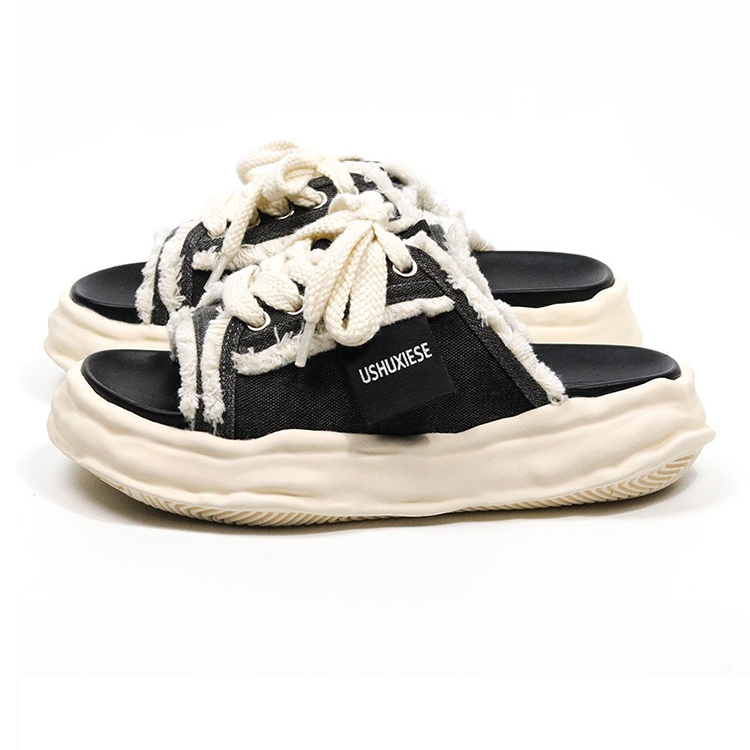 platform canvas slippers