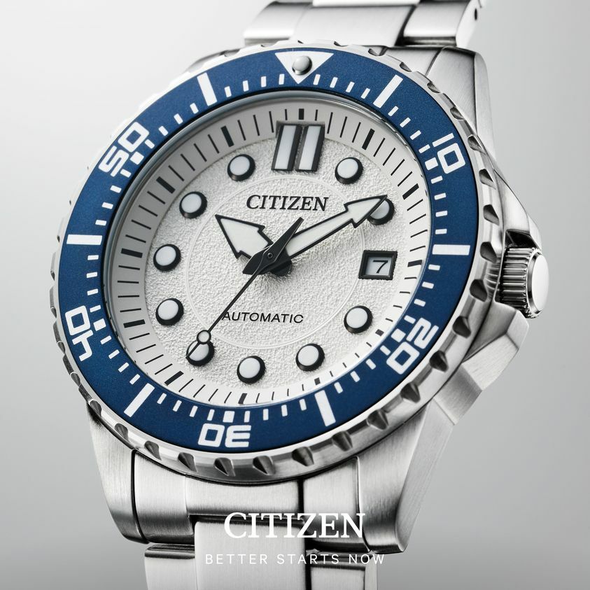 萬年鐘錶 - Citizen 星辰錶  街頭滑板系列 水泥白自動上鍊機械男錶  NJ0171-81A  錶徑43MM