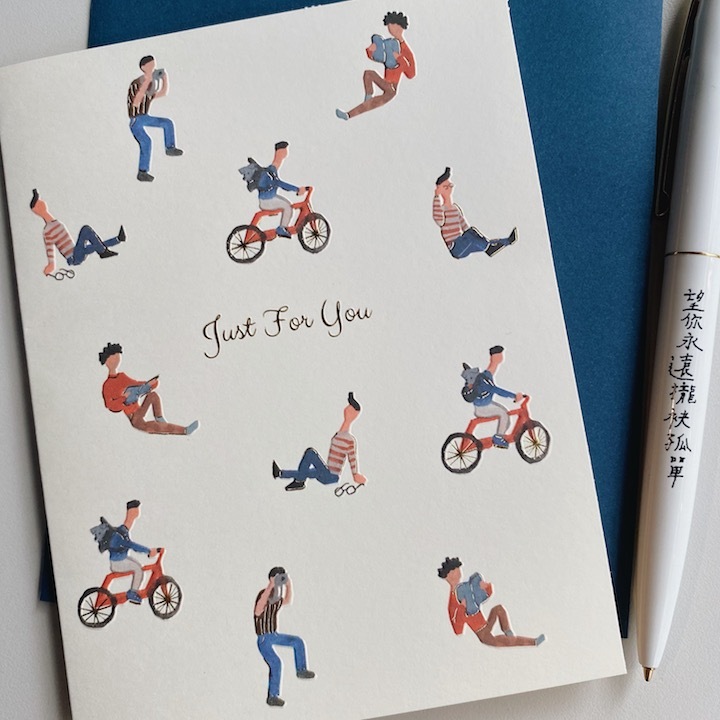 單車 燙金萬用賀卡 日本Greeting Life