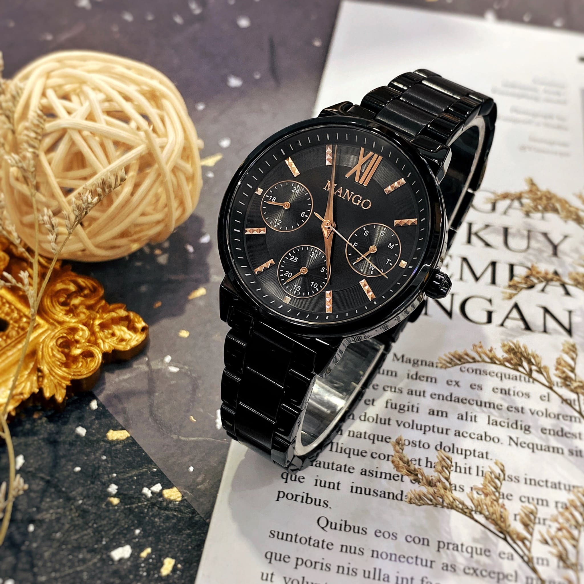 【MANGO】自信柔美三眼女錶 MA6737L-88 36mm 現代鐘錶