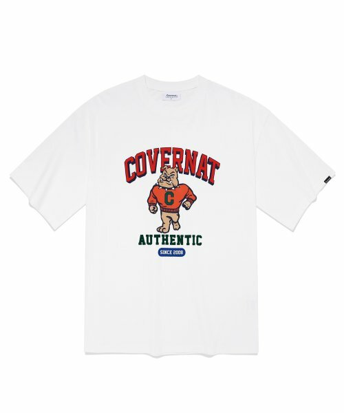 COVERNAT  鬥牛犬拱門LOGO T恤 短袖 白色