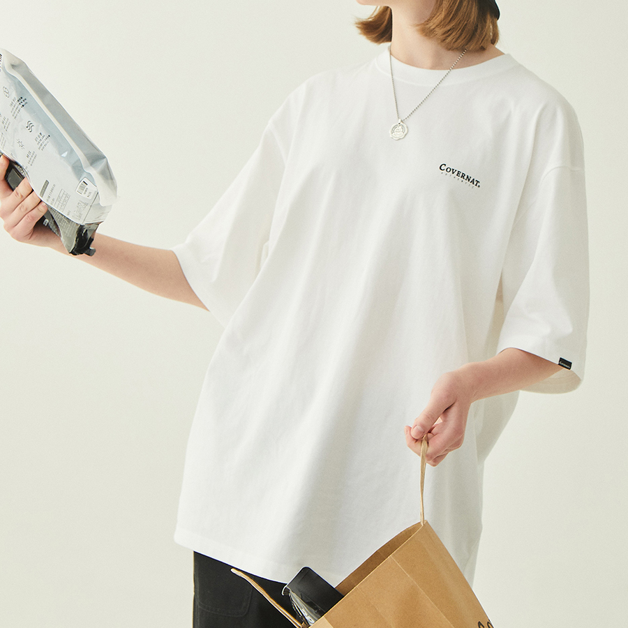 COVERNAT Cover Knot 酷棉 T恤 短袖 兩件裝 白色