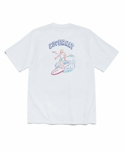 COVERNAT  線條衝浪者  T恤 短袖 白色