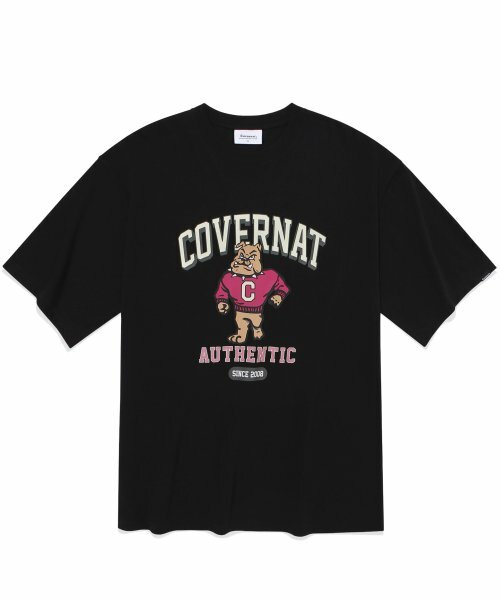COVERNAT 鬥牛犬拱門 黑LOGO T恤 短袖 黑色