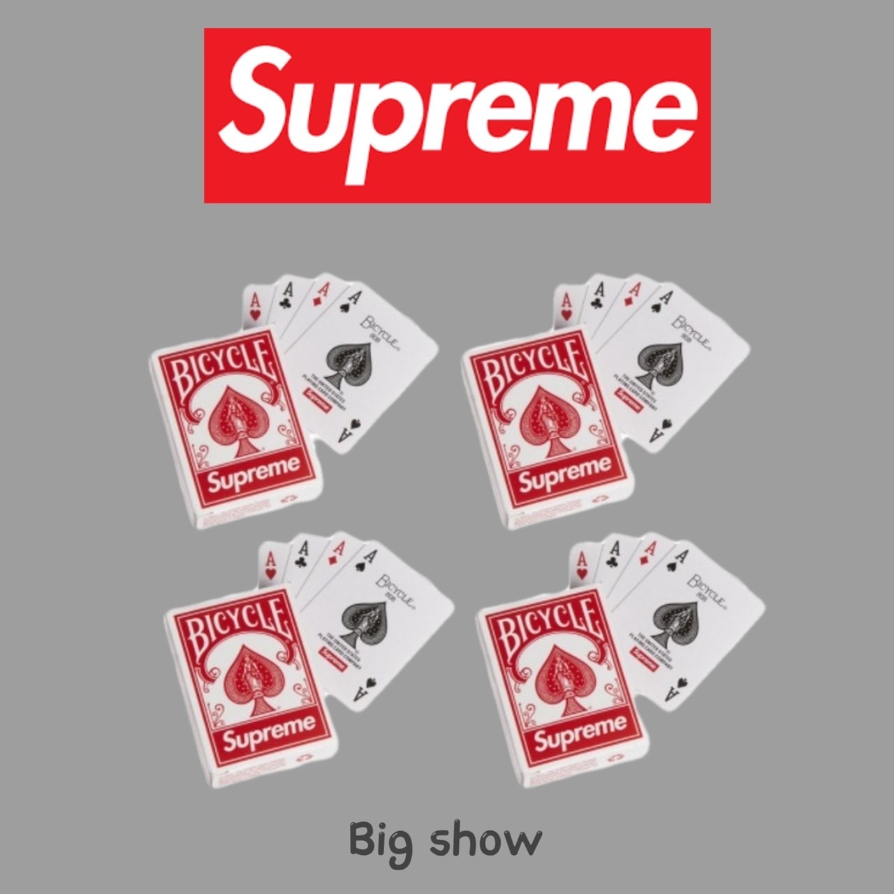 2021 F/W Supreme Bicyle Mini Playing cards 撲克牌