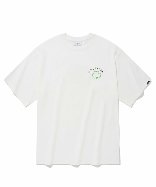 COVERNAT 塗鴉三葉草 T恤 短袖 白色