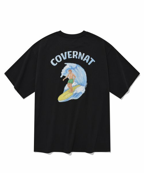 COVERNAT 繪圖衝浪者 T恤 短袖 黑色