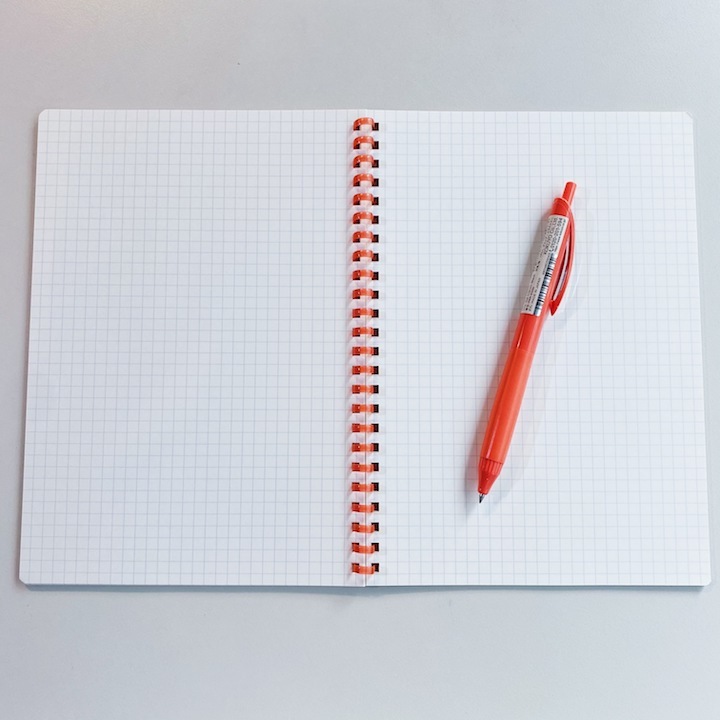 珊瑚紅 軟線圈筆記本 A5 方格 ｜KOKUYO ME