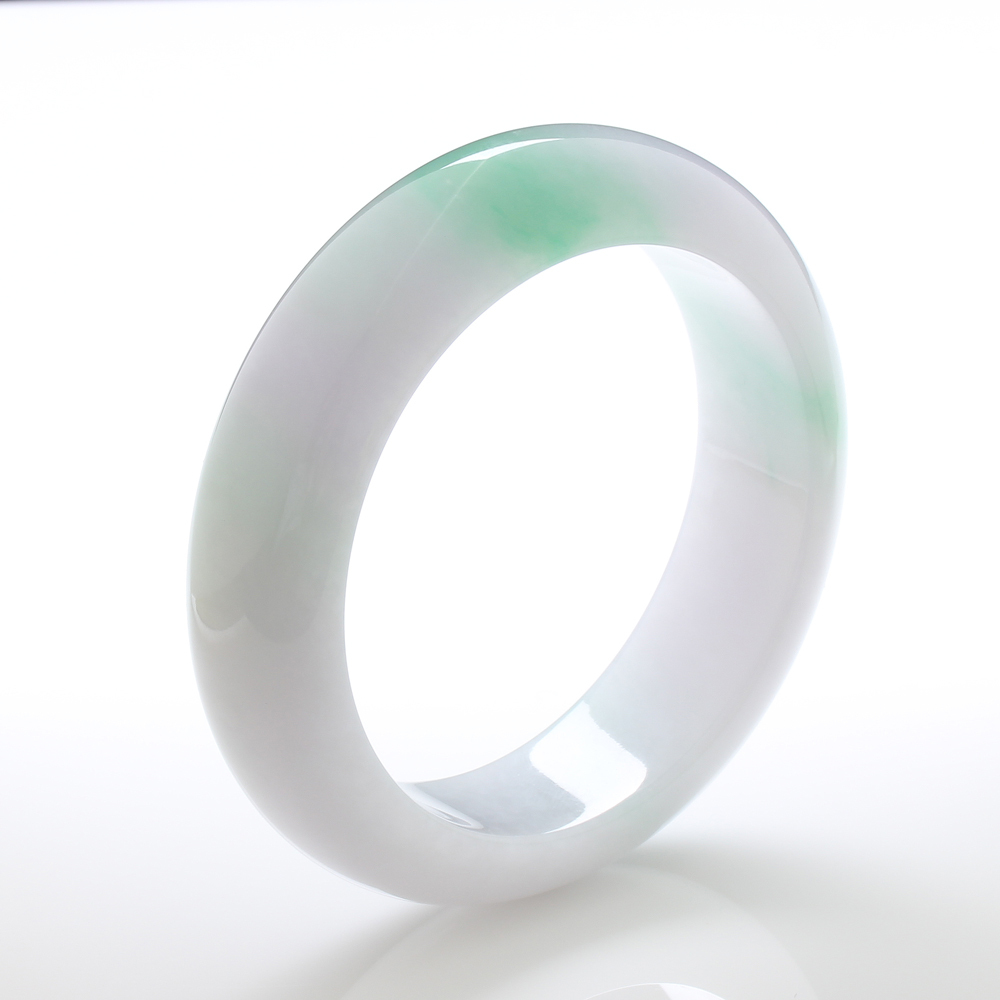 【雅紅珠寶】天然春帶彩翡翠玉鐲-57mm-#18.5-天生麗質-B0199