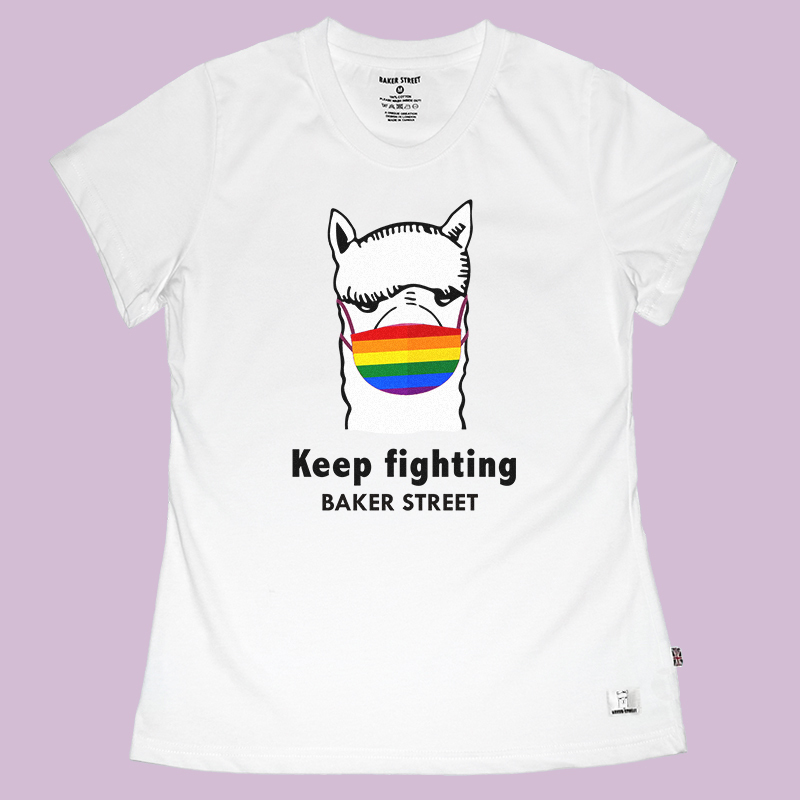 Alpaca Wear Rainbow Mask 彩虹口罩羊駝 女版短T