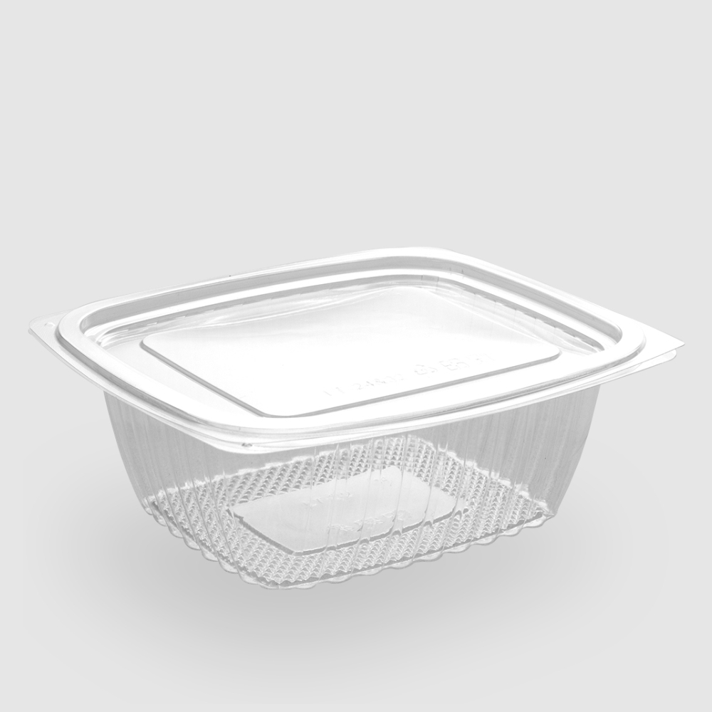 塑膠透明沙拉盒-LT 方形平蓋 32oz