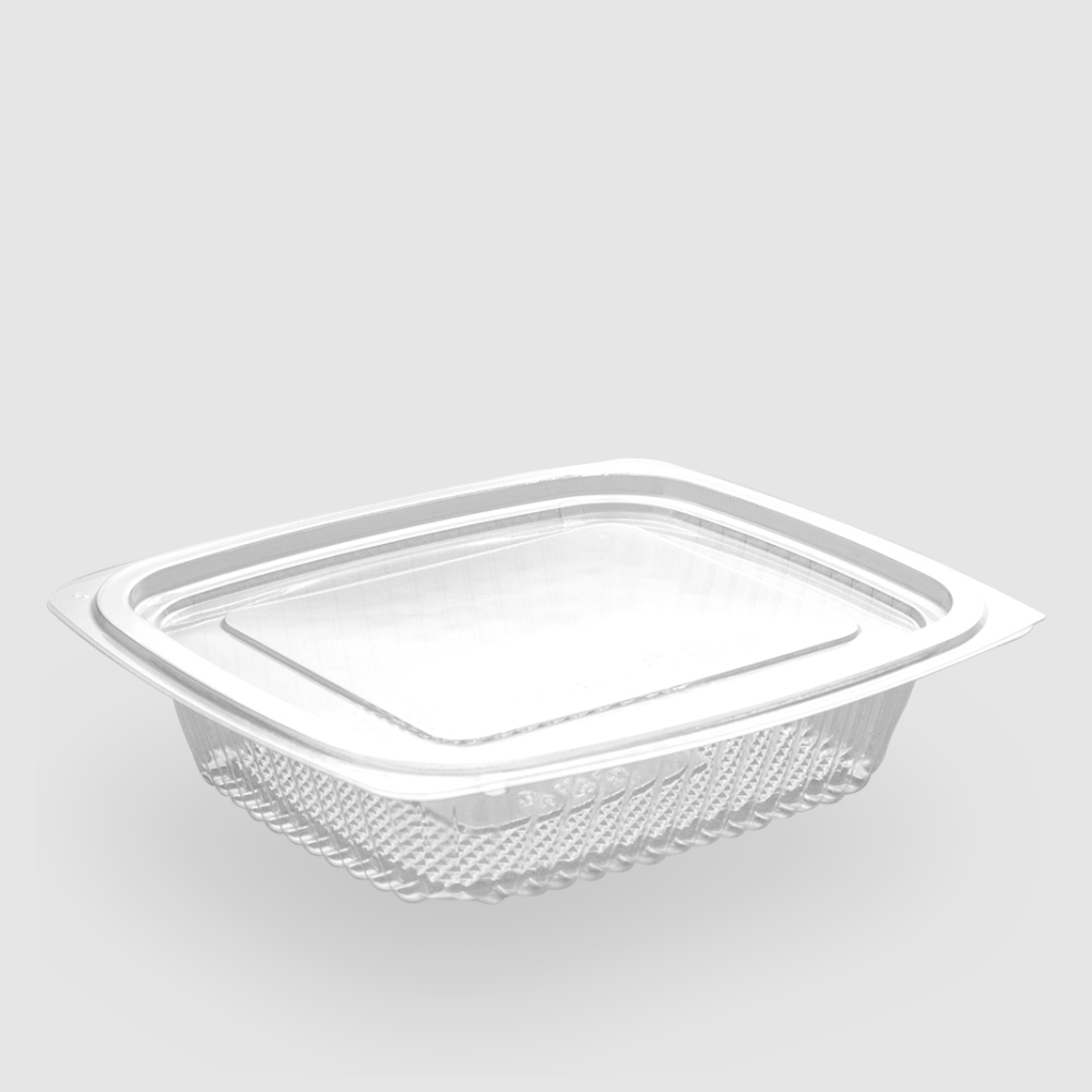 塑膠透明沙拉盒-LT 方形平蓋 24oz