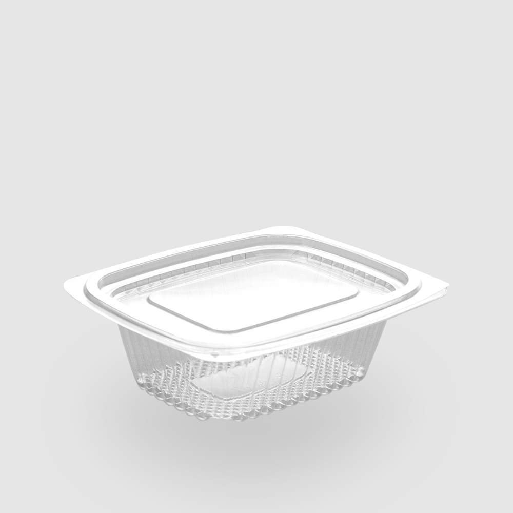 塑膠透明沙拉盒-LT 方形平蓋 12oz
