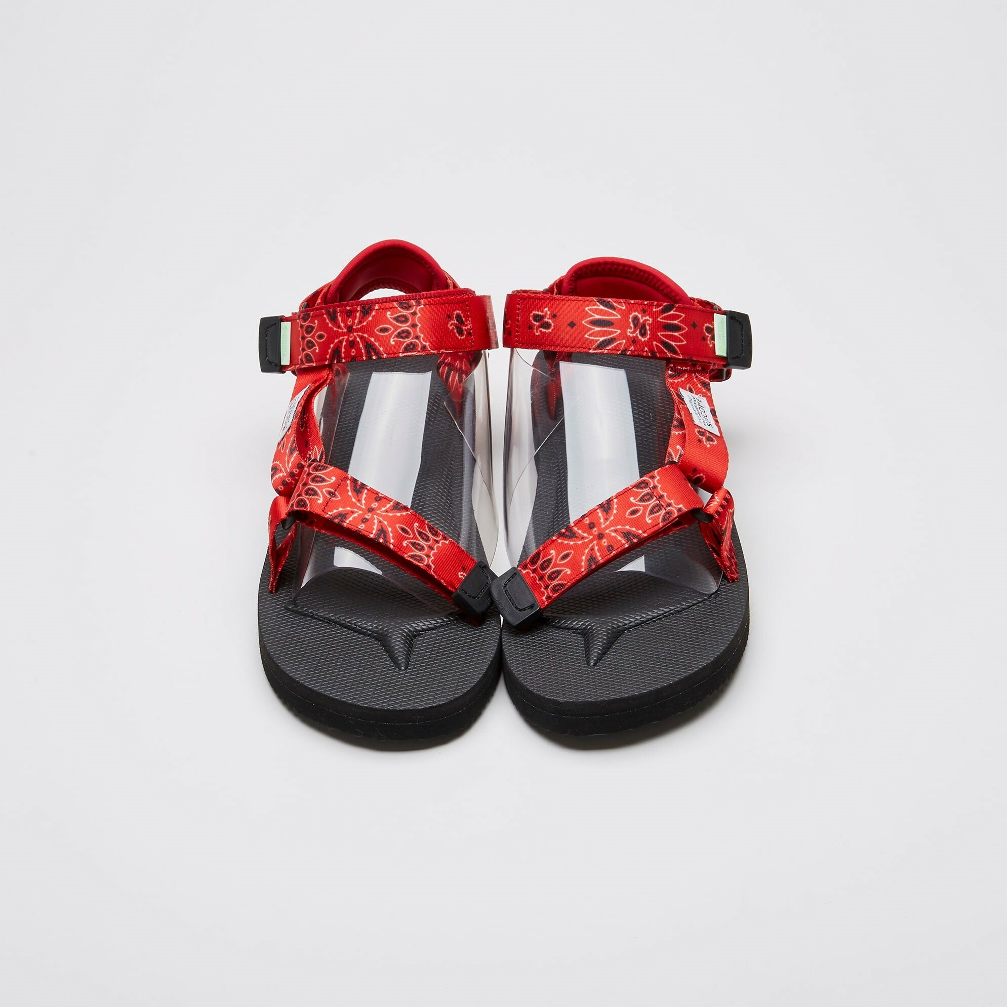 [出清商品售出無退換] SUICOKE DEPA-CAB-PT02 OG-022CPT02 紅色 變形蟲 圖騰 抗菌內裡 尼龍 魔鬼氈 涼鞋【SK22022CPT2RD】