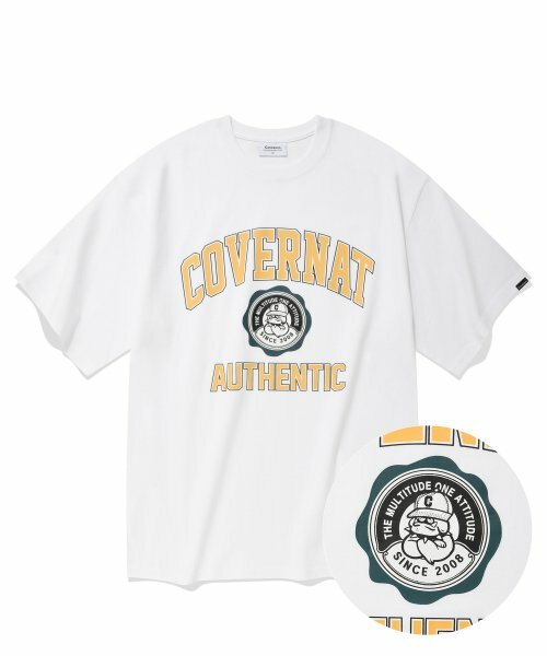 COVERNAT Big Emblem Logo  T恤 短袖 白色