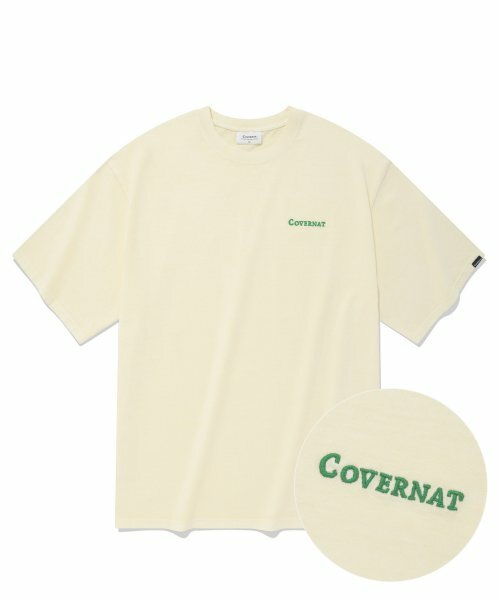 COVERNAT Pigment Authentic Logo T恤 短袖 奶油色